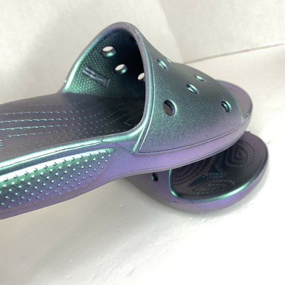 SUPER RARE Classic Crocs Iridescent Slides main image 4